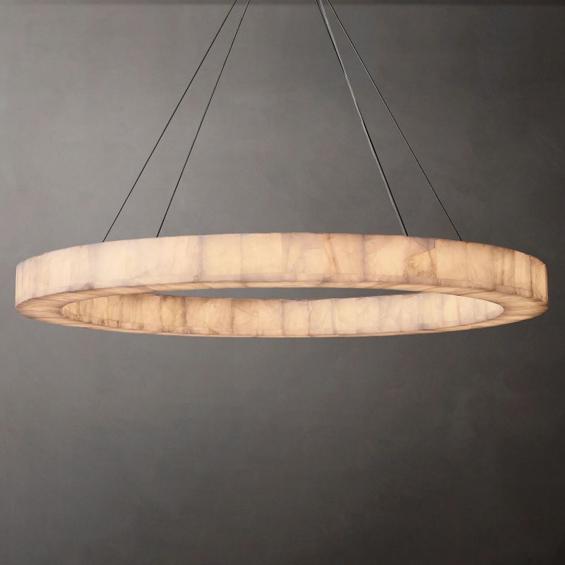 Alabaster Ezreal Round Chandelier 60"