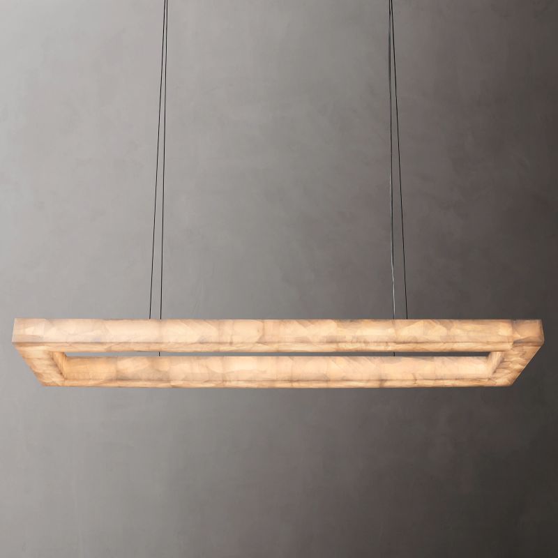 Alabaster Ezreal Rectangular Chandelier 72"