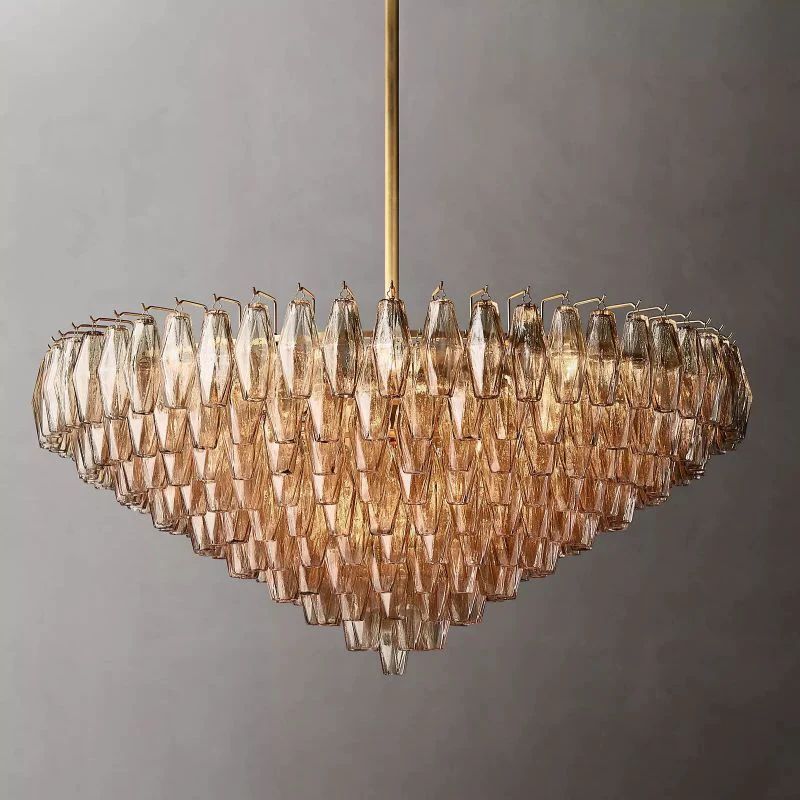 Dezeen Tiered Round Chandelier 47"