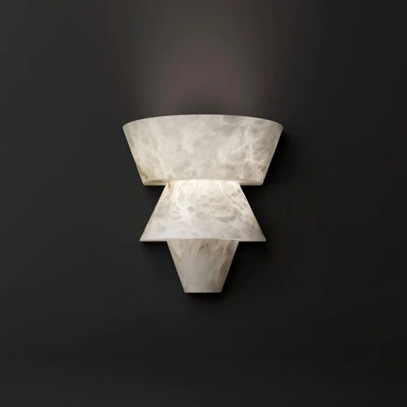 Alabaster Torch Wall Sconce 9"