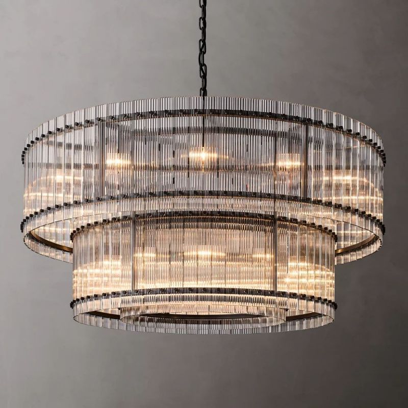 Fiona Two-Tier Round Chandelier 60"