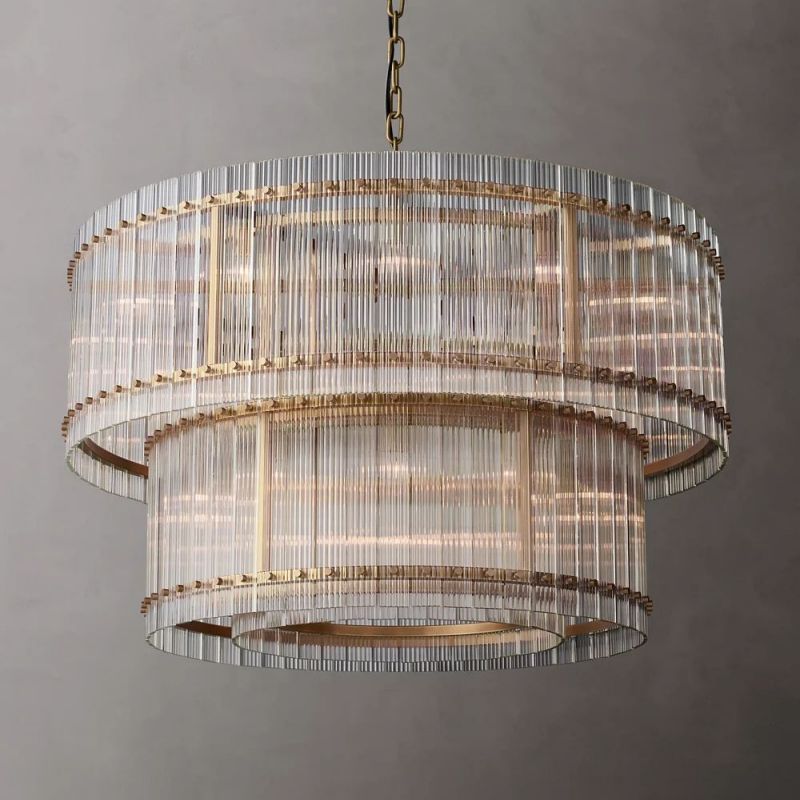 Fiona Two-Tier Round Chandelier 48"