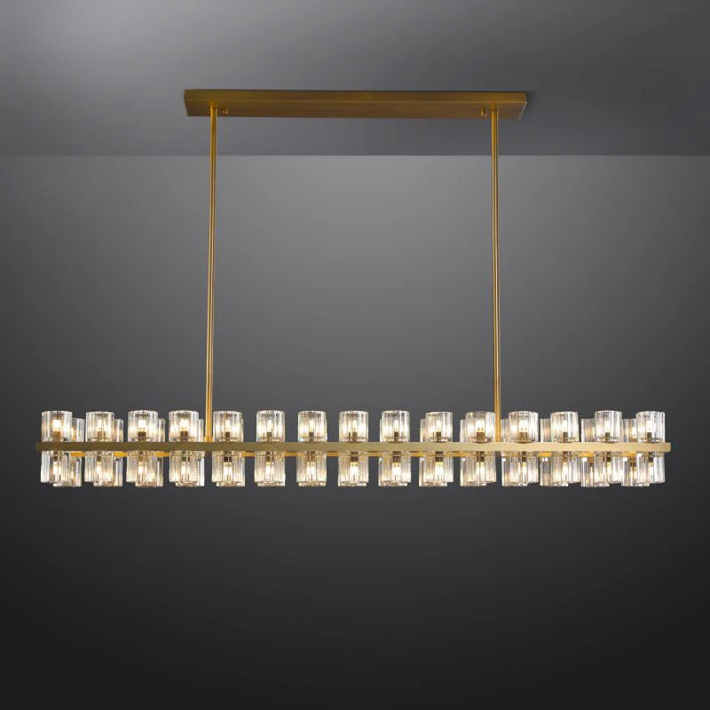 Wine-Glass Linear Chandelier <54"-72">