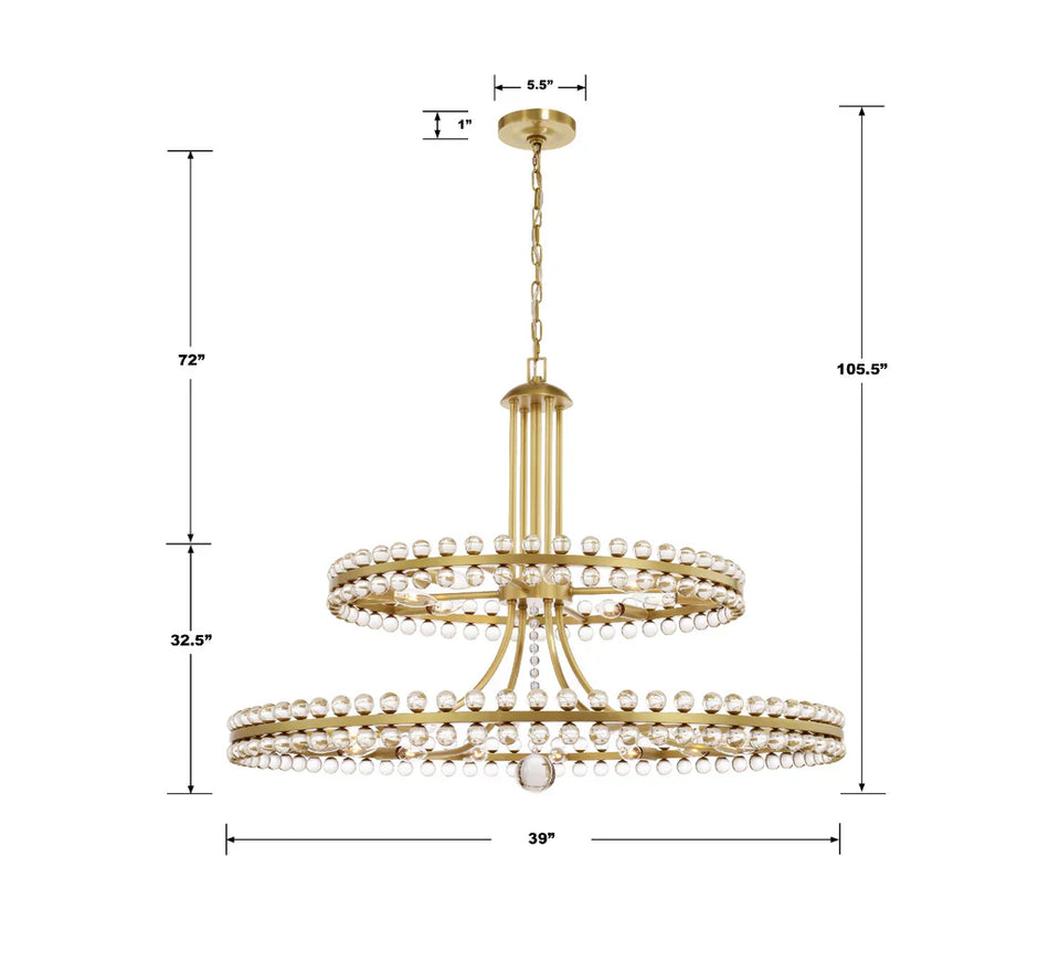 Latin 24 Light Chandelier-2 Tiers