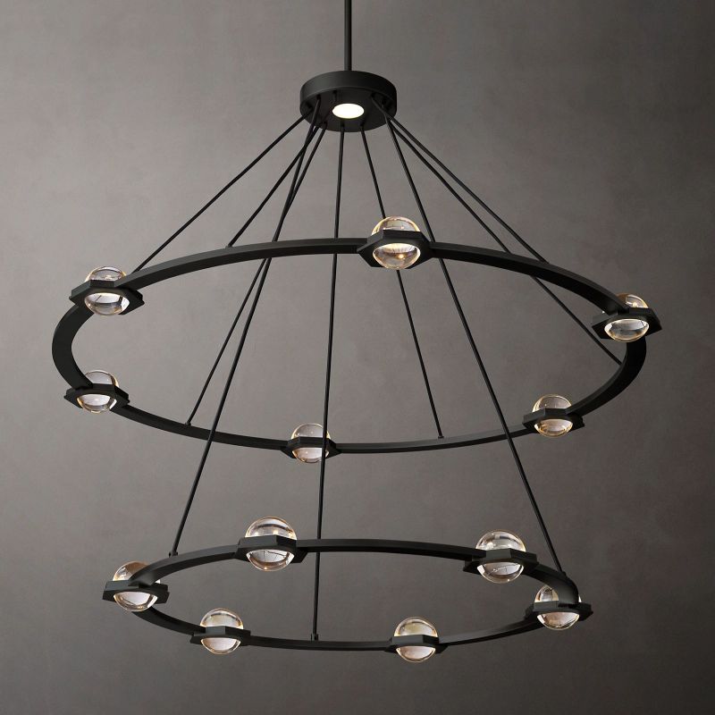 Liam 2-Tier Round Chandelier 48"