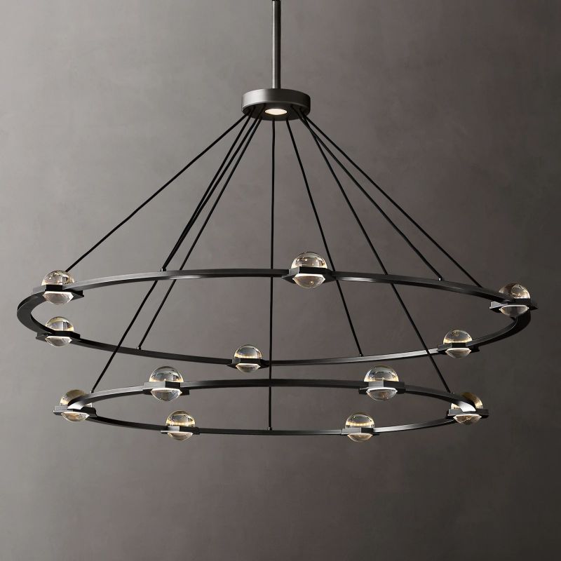 Liam 2-Tier Round Chandelier 60"