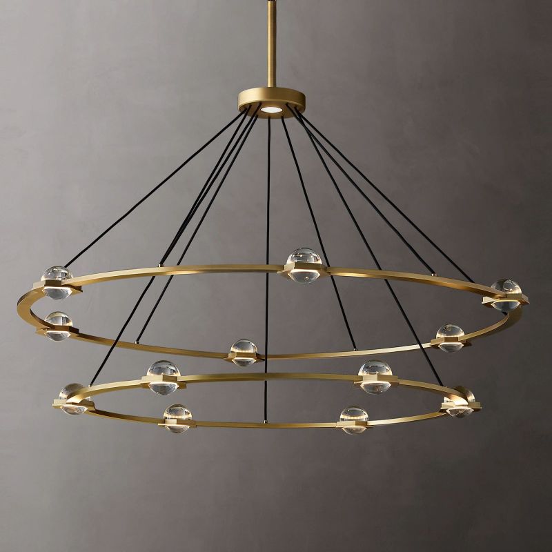 Liam 2-Tier Round Chandelier 60"