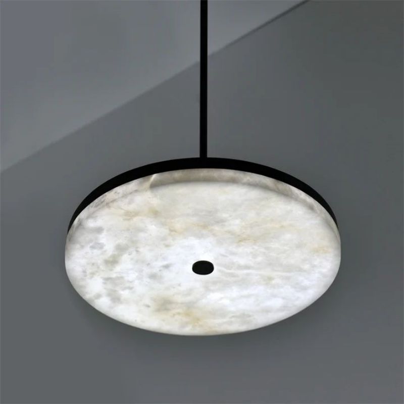 Alabaster Lsland Shape Mini Pendant Light