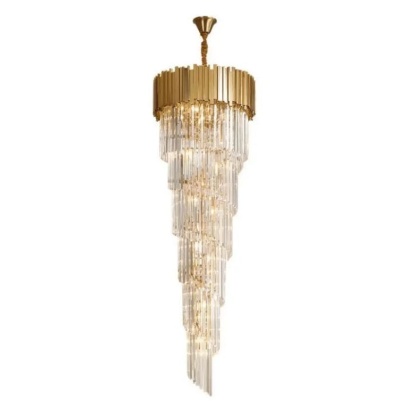 Ryan Golden Modern Crystal Chandelier