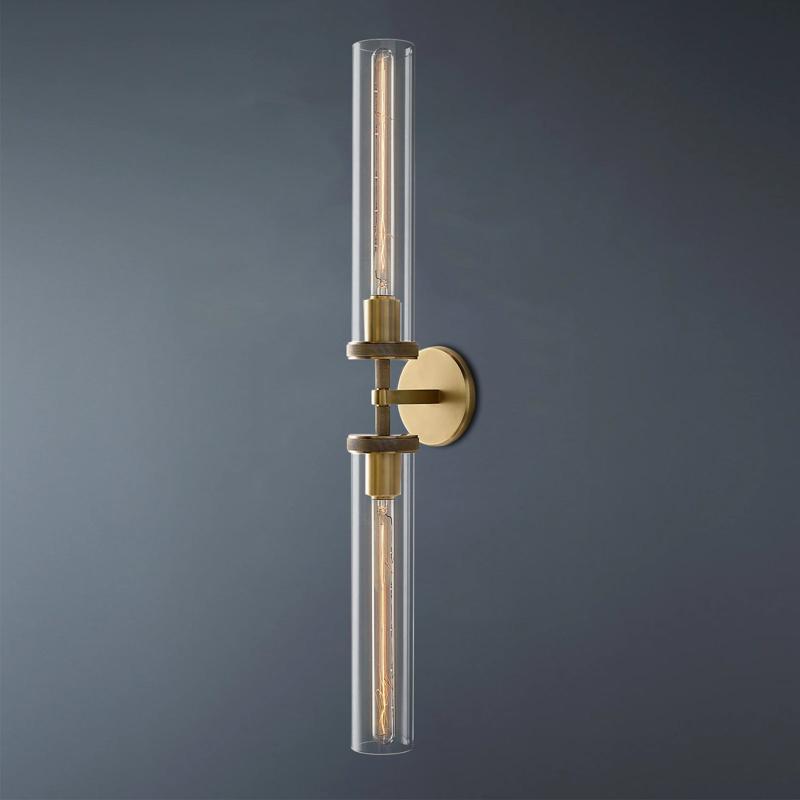 Noah Knurled Grand Linear Sconce,Wall Sconce Double,Wall Sconces ...