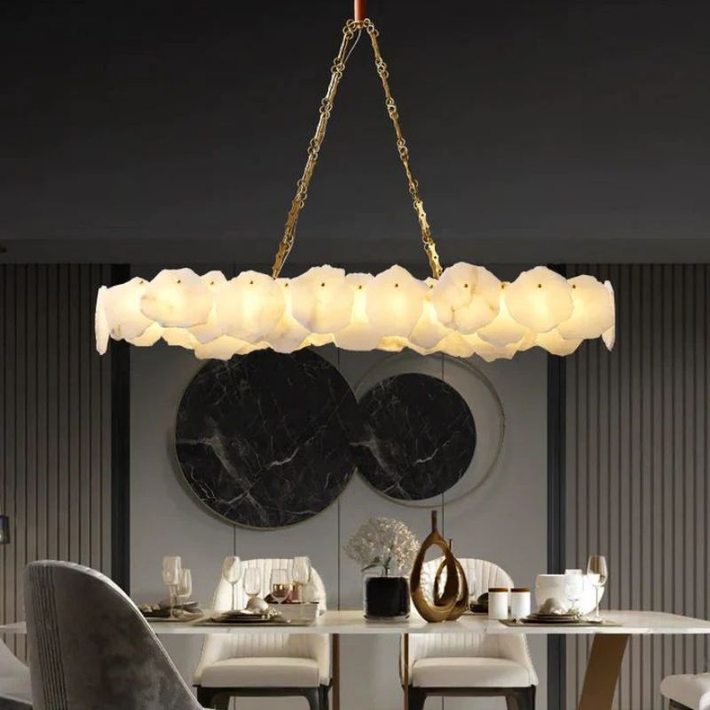 Usmisa Alabaster Chain Linear Chandelier