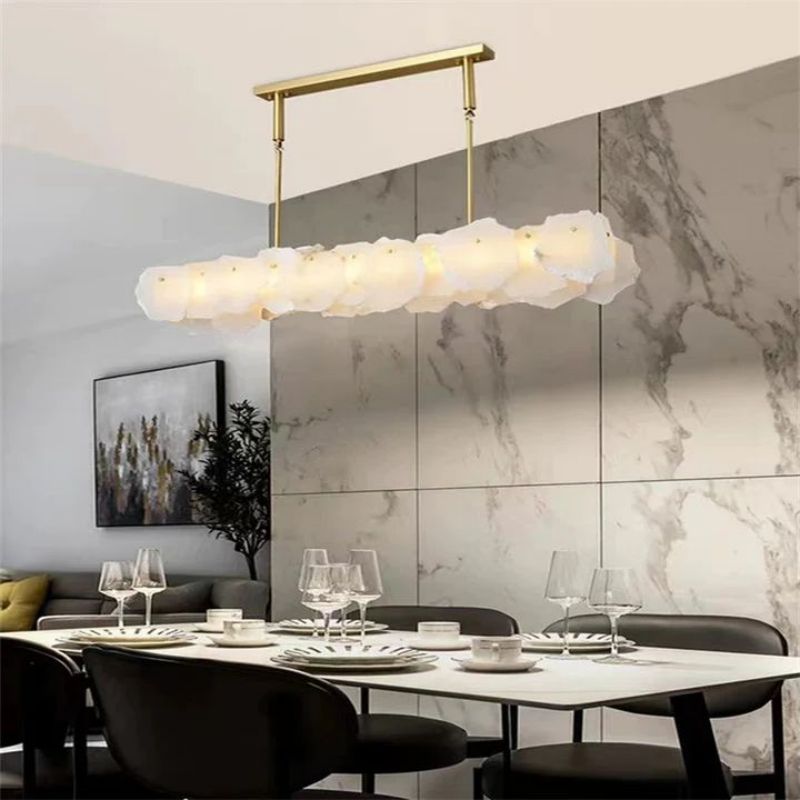 Sbulas Alabaster Linear Chandelier