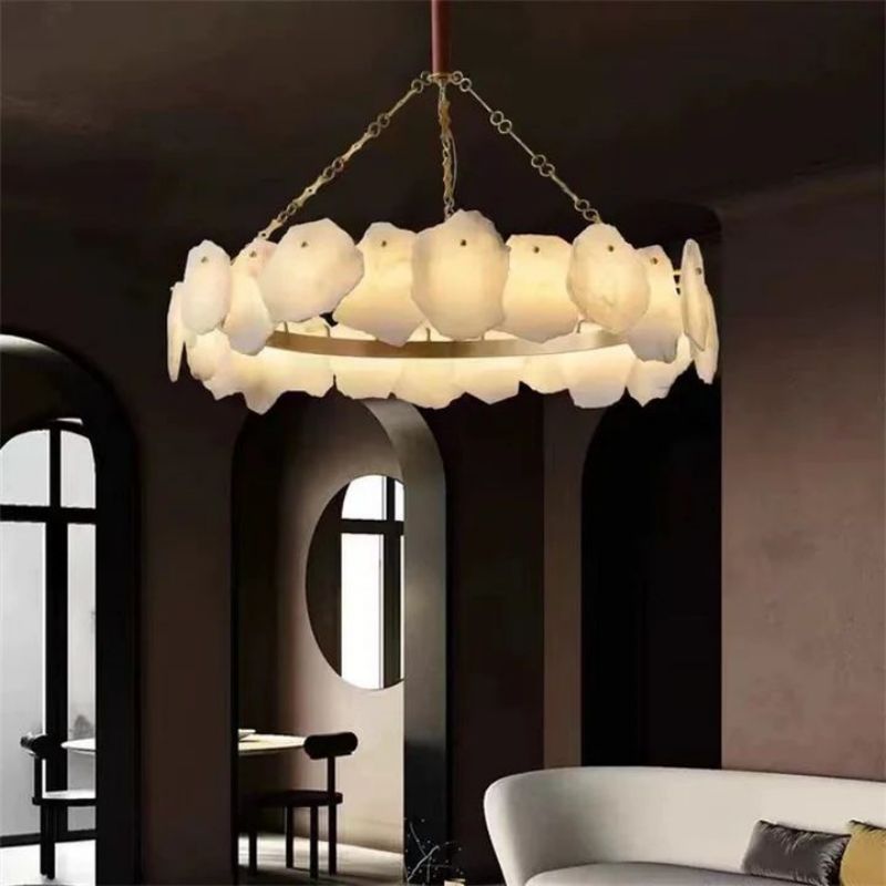 Nauns Alabaster Round Chandelier