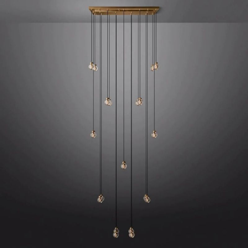 Pearl Rectangle Chandelier 54"