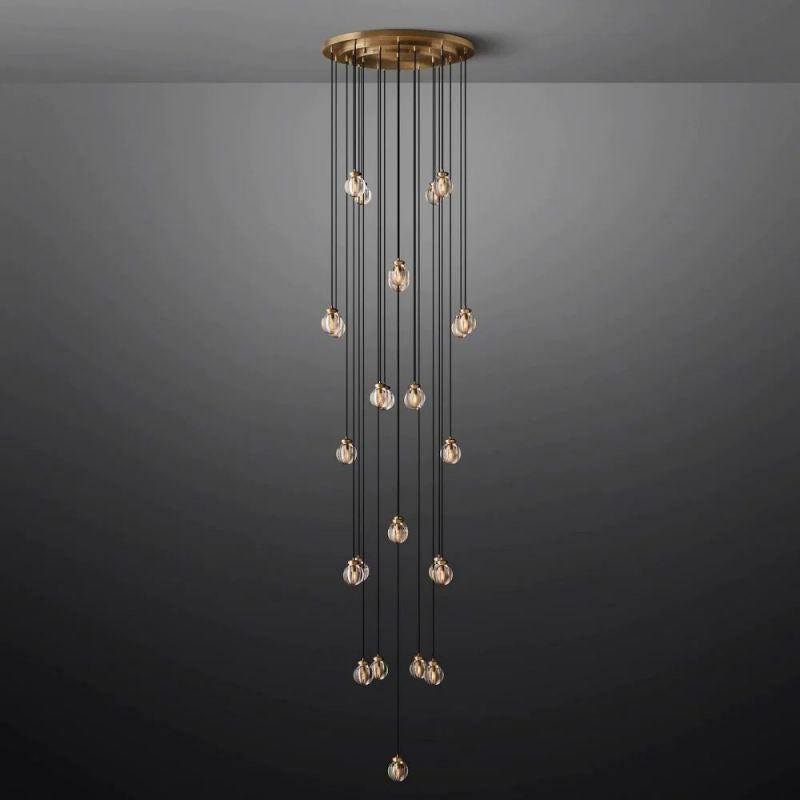 Pearl Round Chandelier 38"