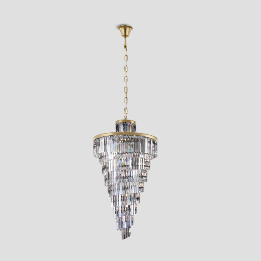 Ryan Spiral Tierd Crystal Chandelier