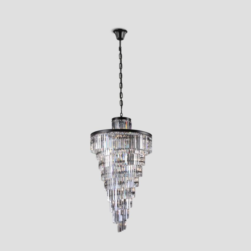 Ryan Spiral Tierd Crystal Chandelier