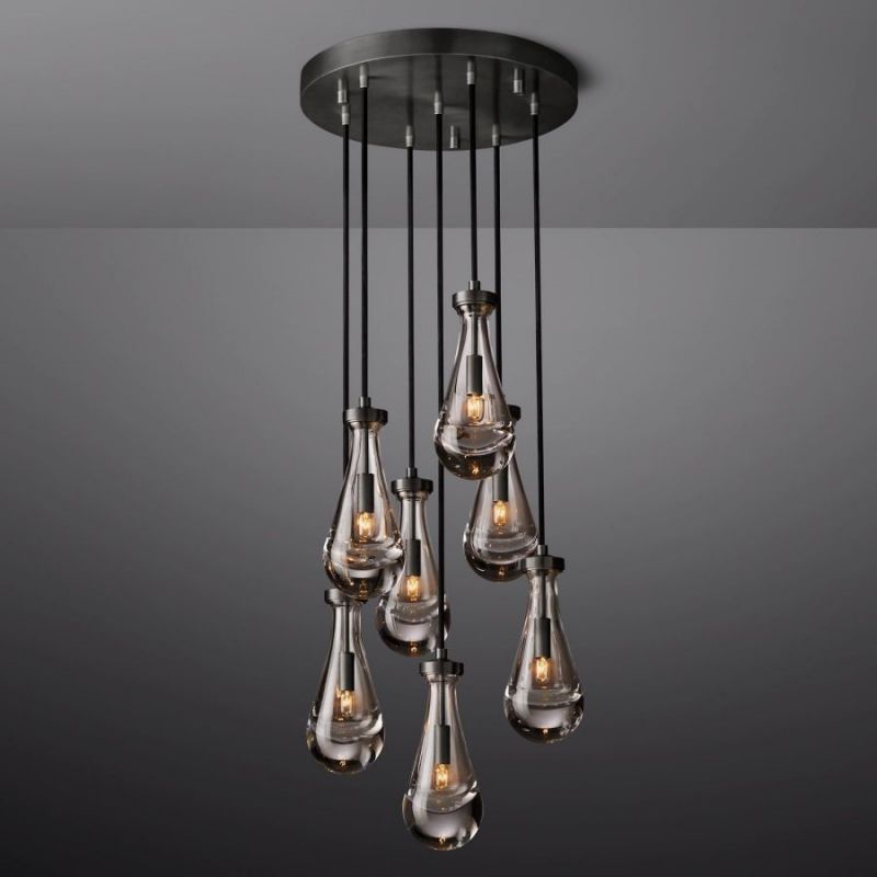 Raindrop Round Chandelier 18"