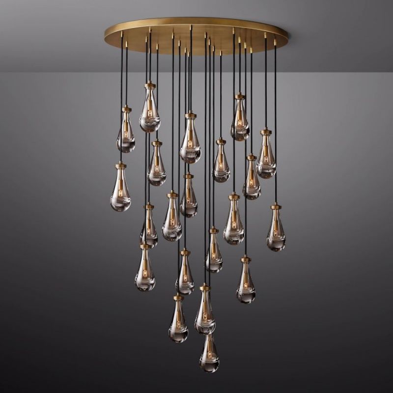 Raindrop Round Chandelier 47"