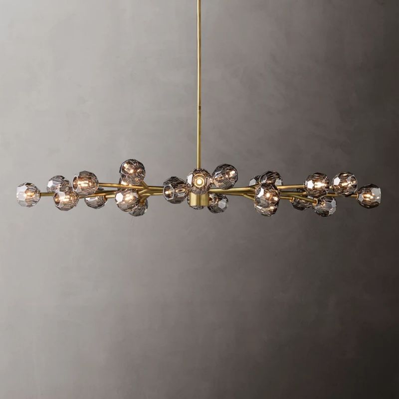 Sibole Clear Glass Oval Chandelier 72"