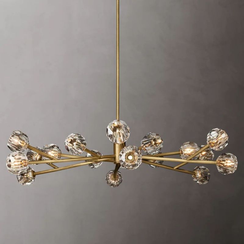 Sibole Clear Glass Round Chandelier 60"