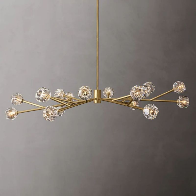 Sibole Clear Glass Round Chandelier 72"