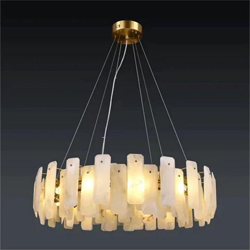 Dien Alabaster Round Chandelier