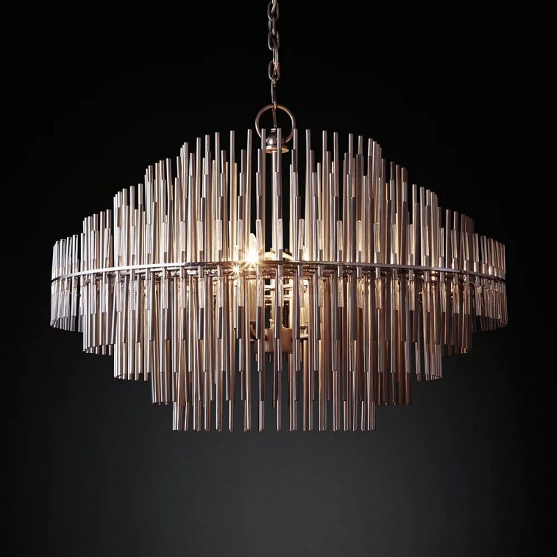 Tazans Pewter Round Chandelier