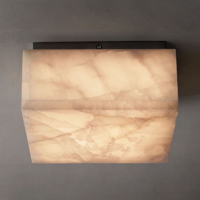 Alabaster Ezreal Square Flushmount 10"