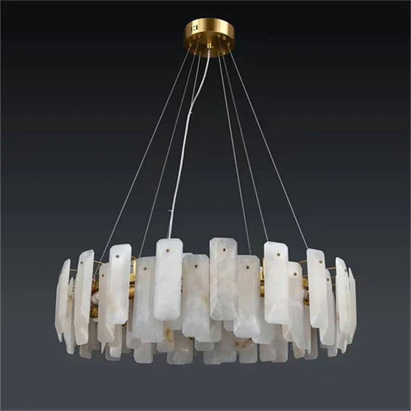 Alabaster Round Pendant Chandelier